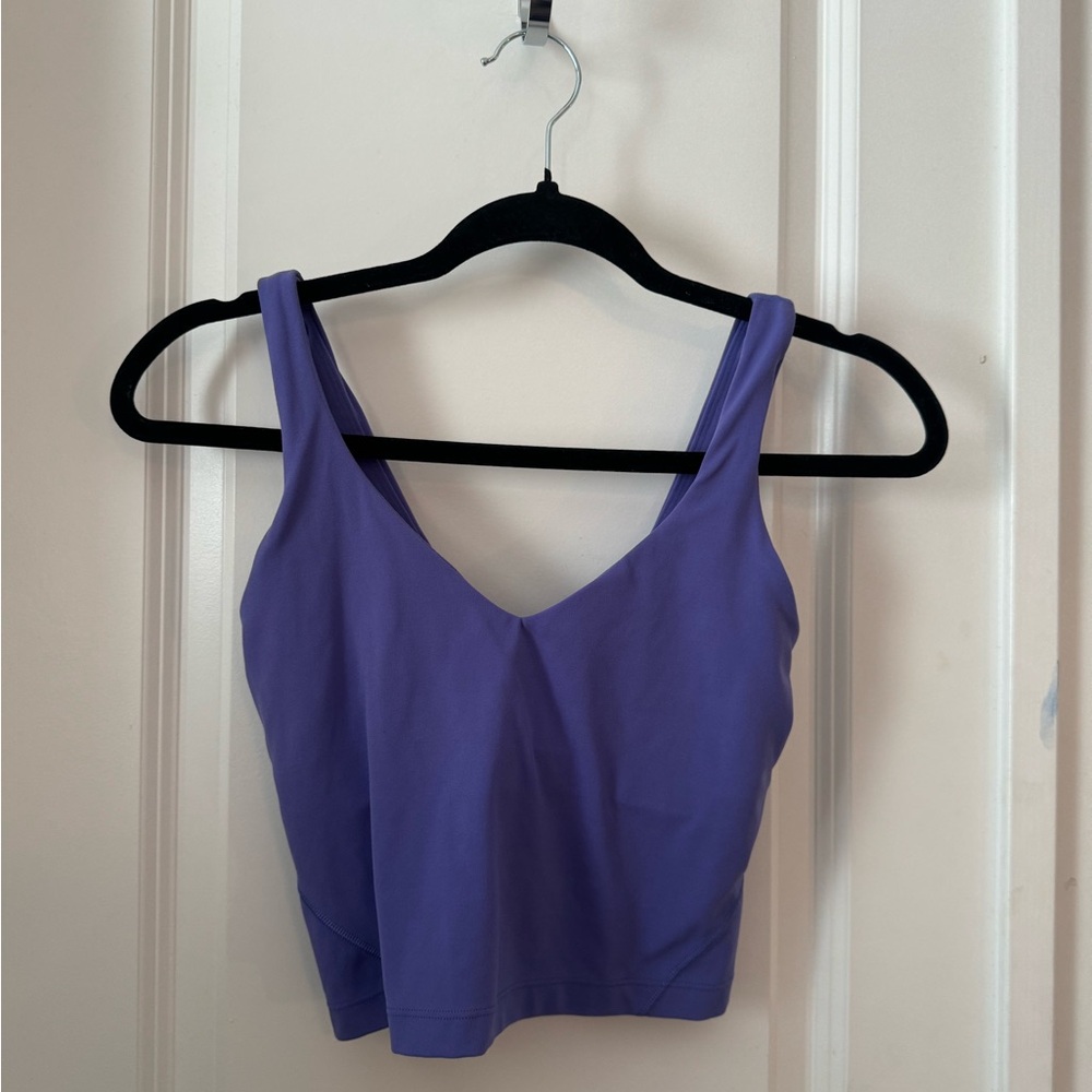 Purple V-Neck Crop Top